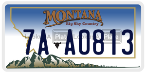 7AA0813  license plate in MT