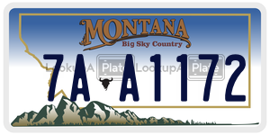 7AA1172  license plate in MT