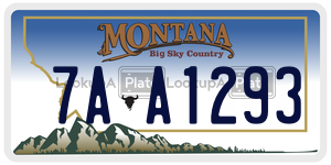 7AA1293  license plate in MT