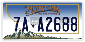 7AA2688  license plate in MT