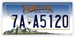 7AA5120  license plate in MT