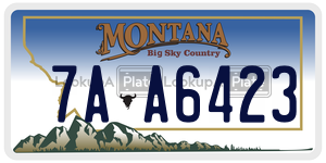7AA6423  license plate in MT