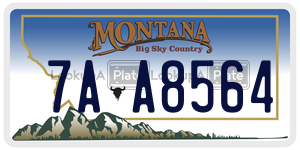 7AA8564  license plate in MT