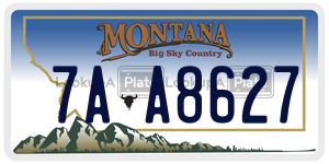 7AA8627  license plate in MT