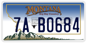 7AB0684  license plate in MT