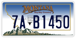 7AB1450  license plate in MT
