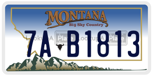 7AB1813  license plate in MT