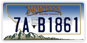 7AB1861  license plate in MT