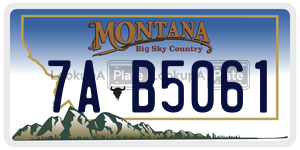 7AB5061  license plate in MT