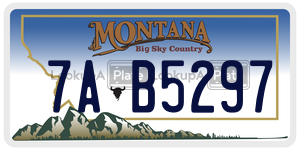 7AB5297  license plate in MT
