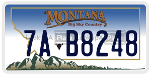 7AB8248  license plate in MT