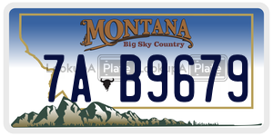 7AB9679  license plate in MT