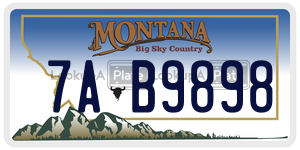 7AB9898  license plate in MT