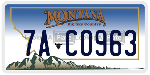 7AC0963  license plate in MT