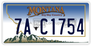 7AC1754  license plate in MT