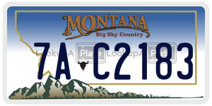 7AC2183  license plate in MT