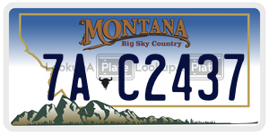 7AC2437  license plate in MT
