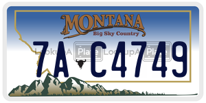 7AC4749  license plate in MT