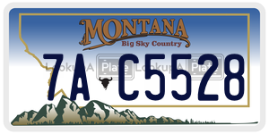 7AC5528  license plate in MT