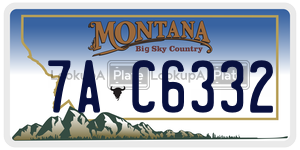 7AC6332  license plate in MT