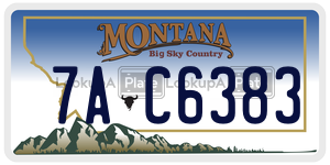 7AC6383  license plate in MT