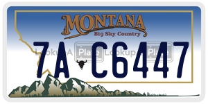 7AC6447  license plate in MT