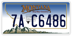 7AC6486  license plate in MT