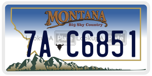 7AC6851  license plate in MT