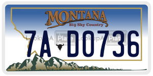 7AD0736  license plate in MT
