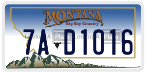 7AD1016  license plate in MT