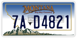 7AD4821  license plate in MT