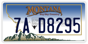 7AD8295  license plate in MT