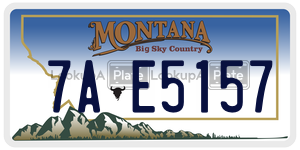 7AE5157  license plate in MT
