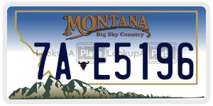 7AE5196  license plate in MT