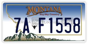 7AF1558  license plate in MT