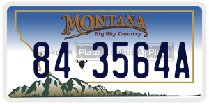 843564A  license plate in MT