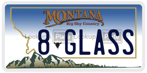 8GLASS  license plate in MT