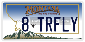 8TRFLY license plate in Montana