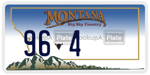 964  license plate in MT