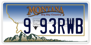 993RWB  license plate in MT