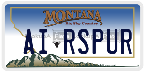 AIRSPUR license plate in Montana