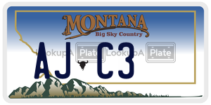 AJC3  license plate in MT