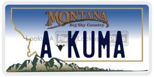 AKUMA  license plate in MT