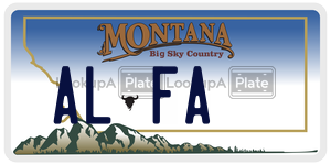 ALFA  license plate in MT