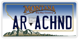 ARACHND  license plate in MT