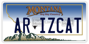 ARIZCAT  license plate in MT
