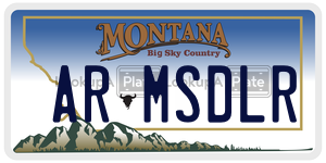 ARMSDLR  license plate in MT