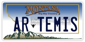 ARTEMIS  license plate in MT