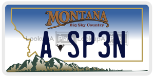 ASP3N  license plate in MT