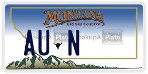 AUN  license plate in MT